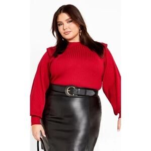 NWT City Chic Isabella Jumper in Cherry - Size L (20)